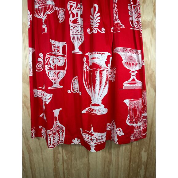 Soft Surroundings Maxi Skirt Grecian Urn Print Y2K Cottagecore Cotton Vintage - Picture 4 of 12